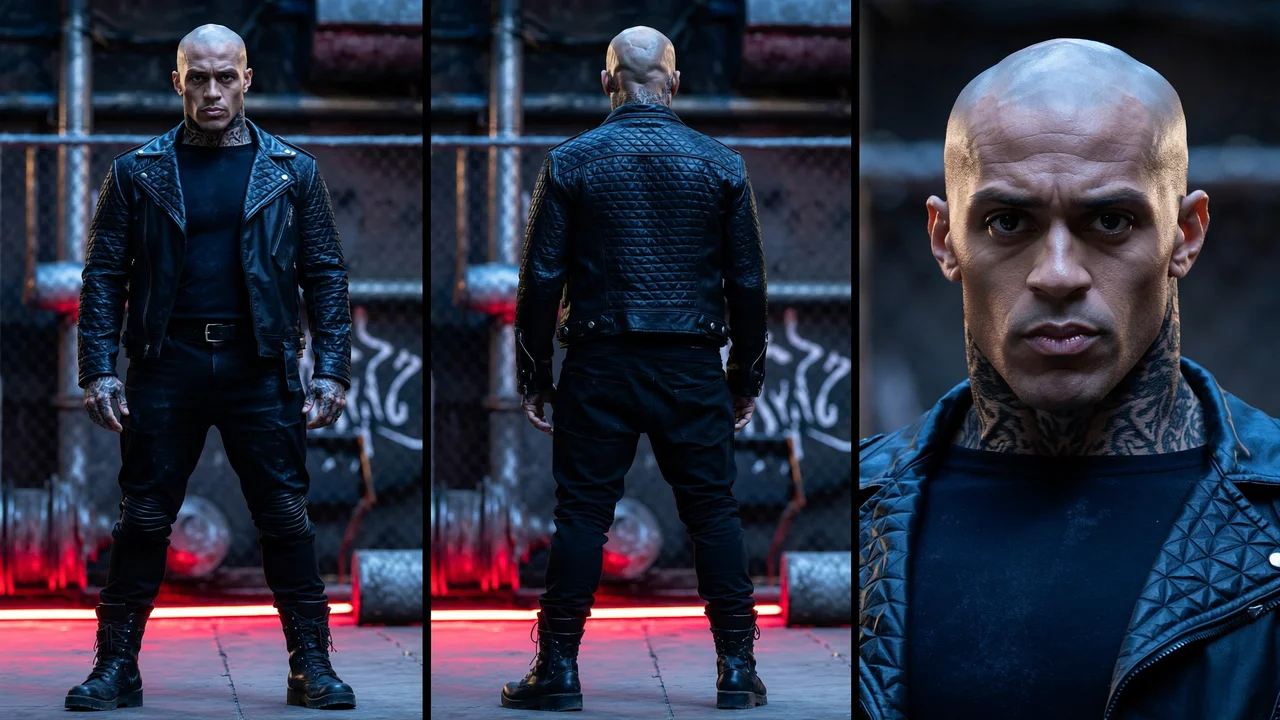 AI generated cinematic characters in multiple scenes
